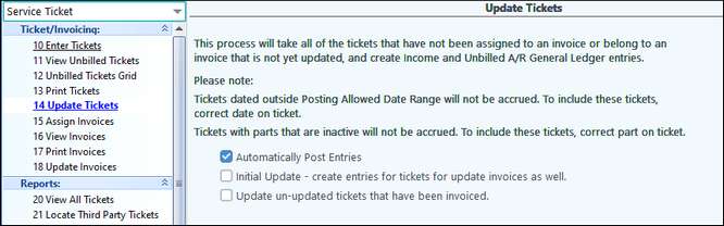 st update tkts