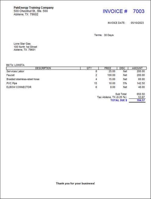 disc invoice 2