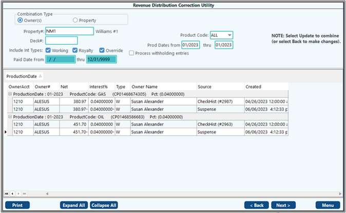 Rev Bill Owner Level Billing Corrections Utility 3