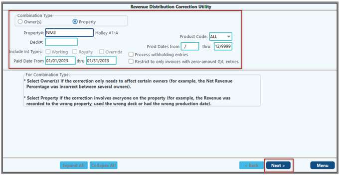 Rev Bill property correction 1