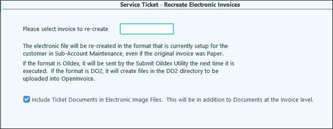 recreate electronic invoice