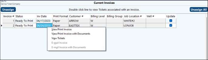 View Invoices