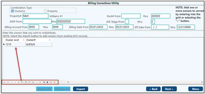 Rev Bill Owner Level Billing Corrections Utility 2