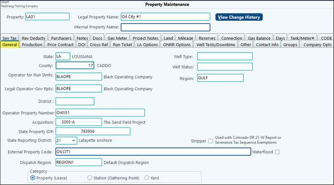 FP Property General Tab