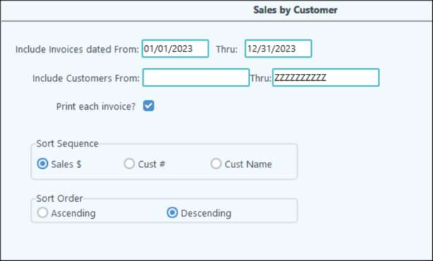 sales By Customer