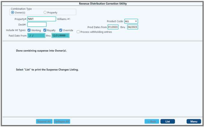 Rev Bill Billing Corrections Utility 6