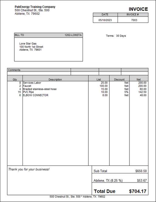 cr invoice 2