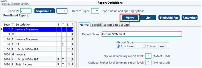 verify acct range