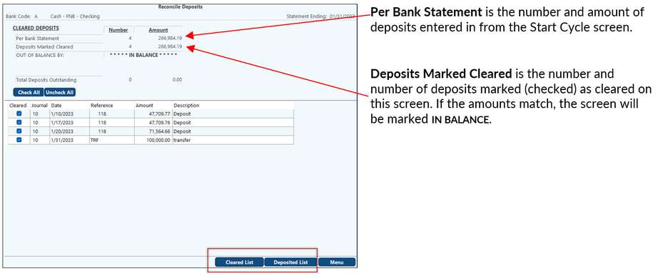 BR Deposits