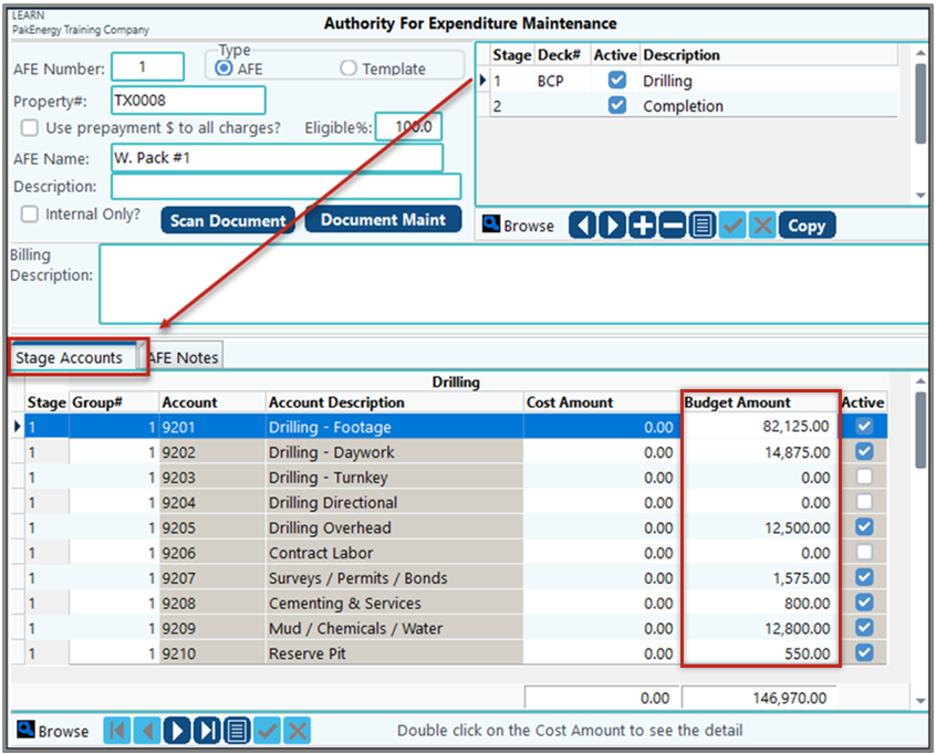 AFE example 2