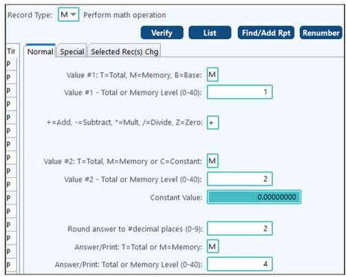 M record example 2