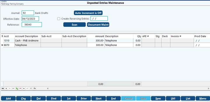 Ledger Entry