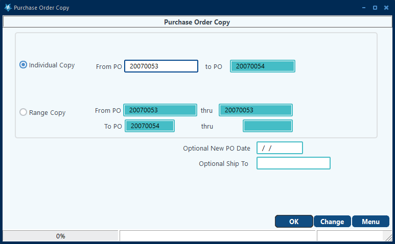 Purchase Order Copy