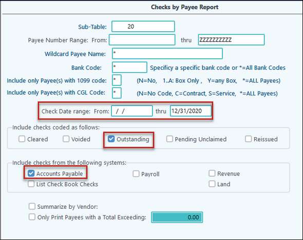 UnclaimedChecksbyPayee