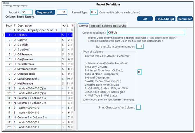 spreadsheet row