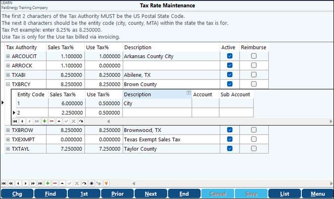 tax rate maint