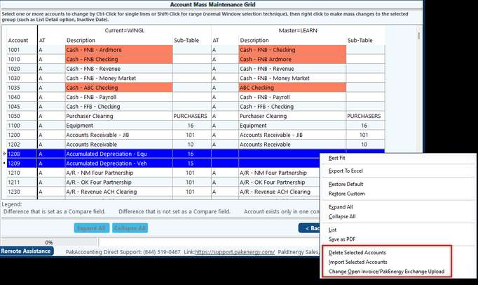 acct mass chg 6