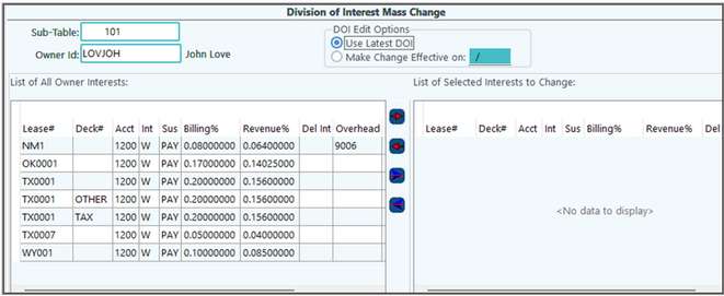 doi mass change