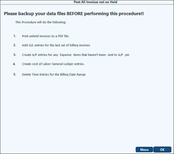 TE update billing