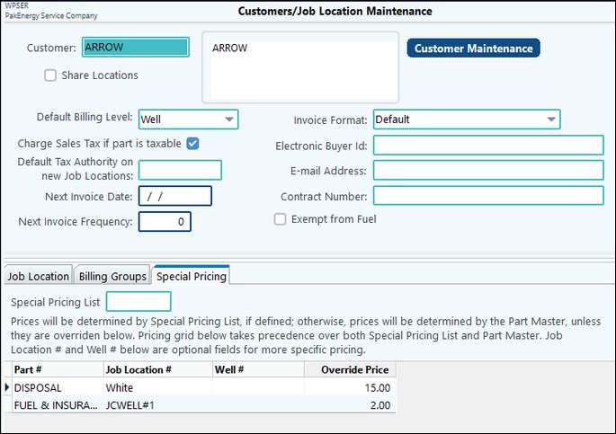 Customer job location 4