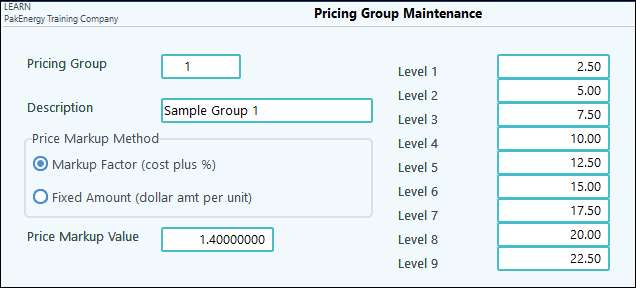 price group 1