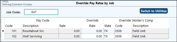 OVR pay rates by job