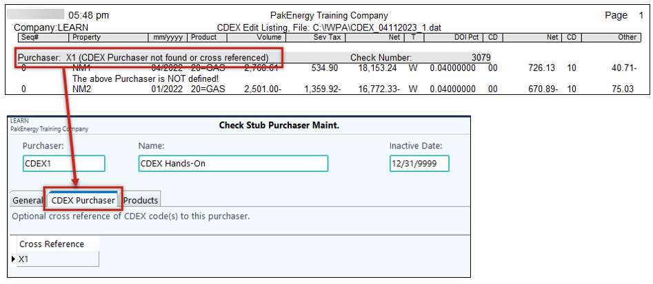 CDEX Edit Error Example 1