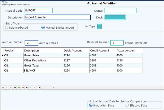 Accrual import 1