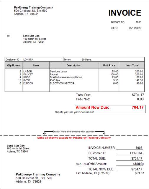 item invoice 4