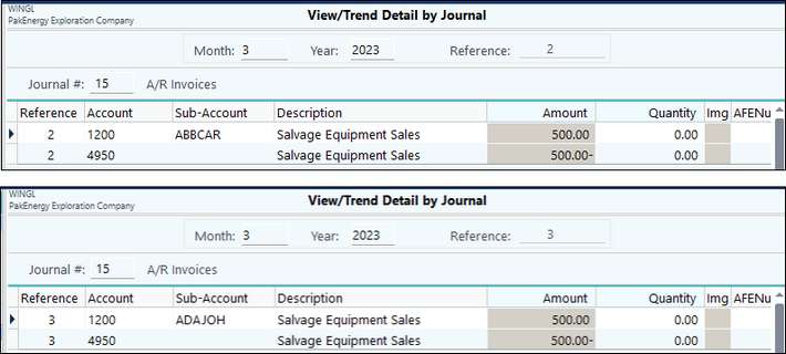 simple invoice entries F4