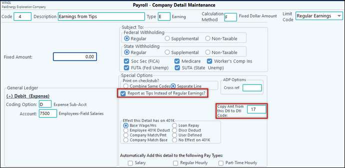 tips earning detail