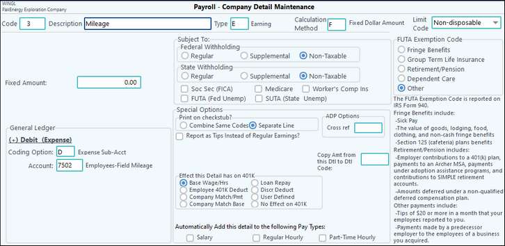 NonTaxEarningReimbursement